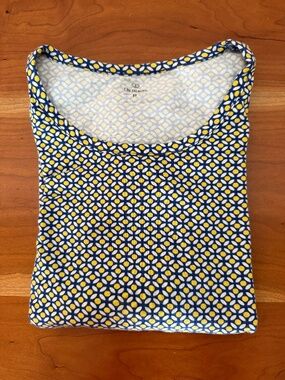 TALBOTS SCOOP NECK PRINT KNIT SHIRT